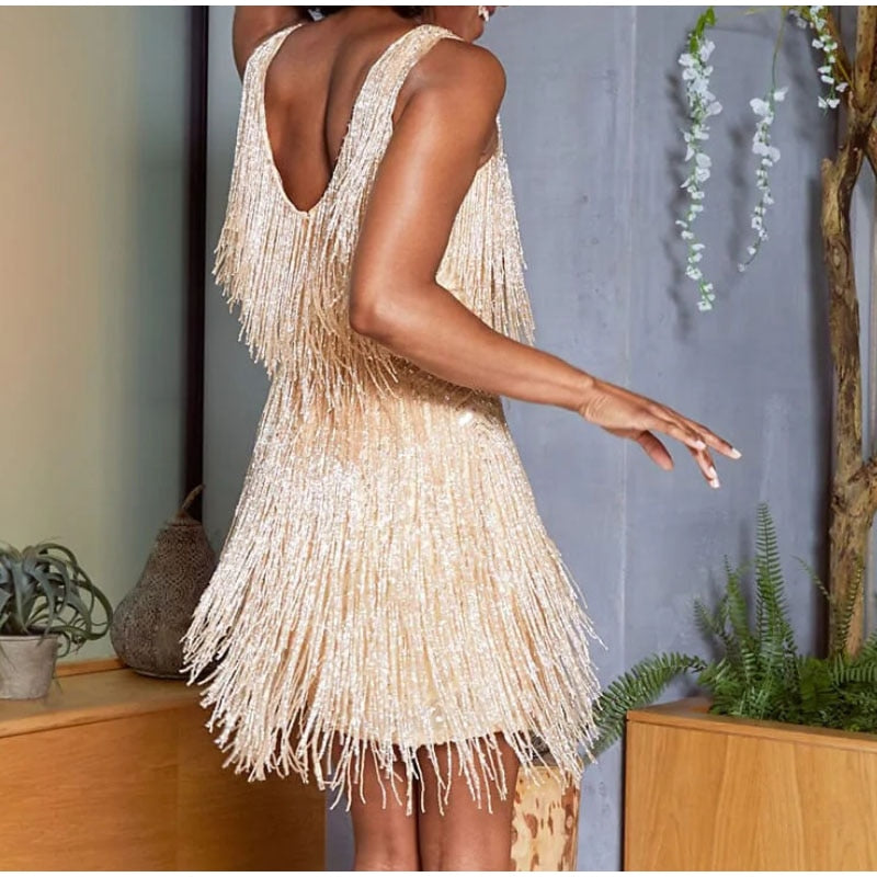 Vestido Feminino Com Franjina - Glim